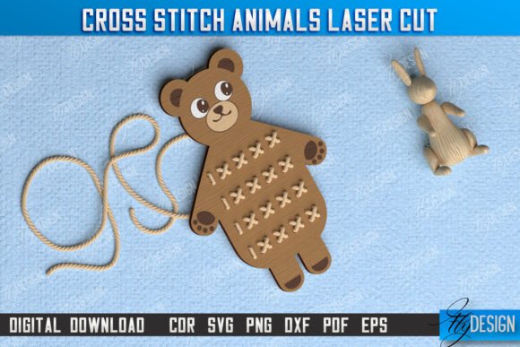 Cross Stitch Bear Montessori Lacing Design Review