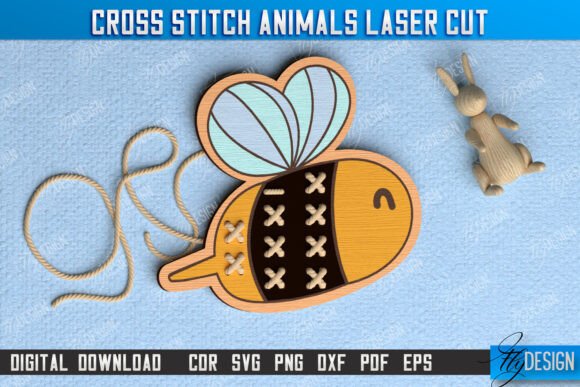 Cross Stitch Bee Montessori CNC for Sweatshirts