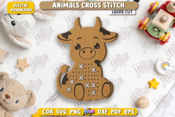 Cross Stitch Cow Laser Cut Montessori Review