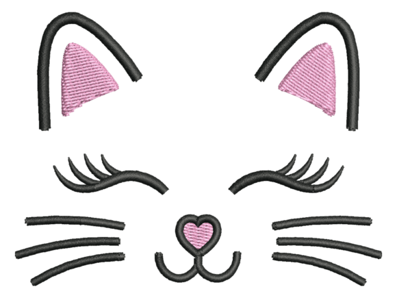 Cute Cat Face Embroidery: A Holiday Design Review