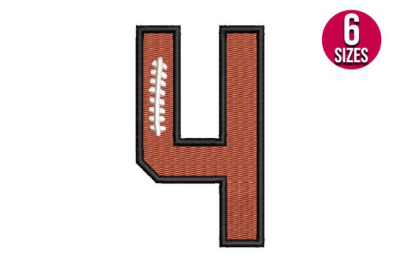 Football Font Alphabet Number Four 4 Review