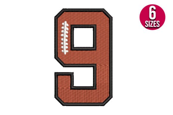 Football Font Alphabet Number Nine 9 Design Review