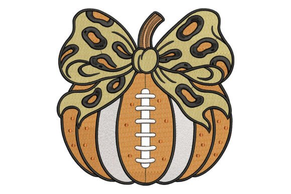 Leopard Bow Pumpkin Football: Embroidery Review
