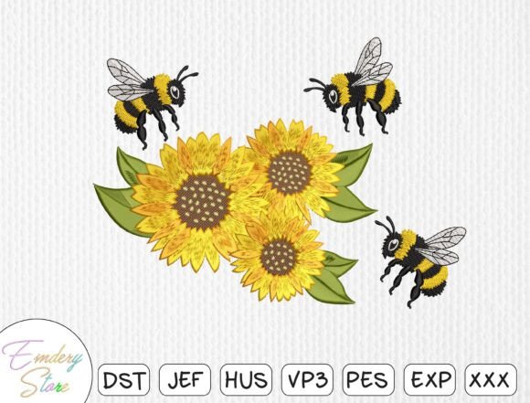 Sunflower Bumble Bee Embroidery Design Review